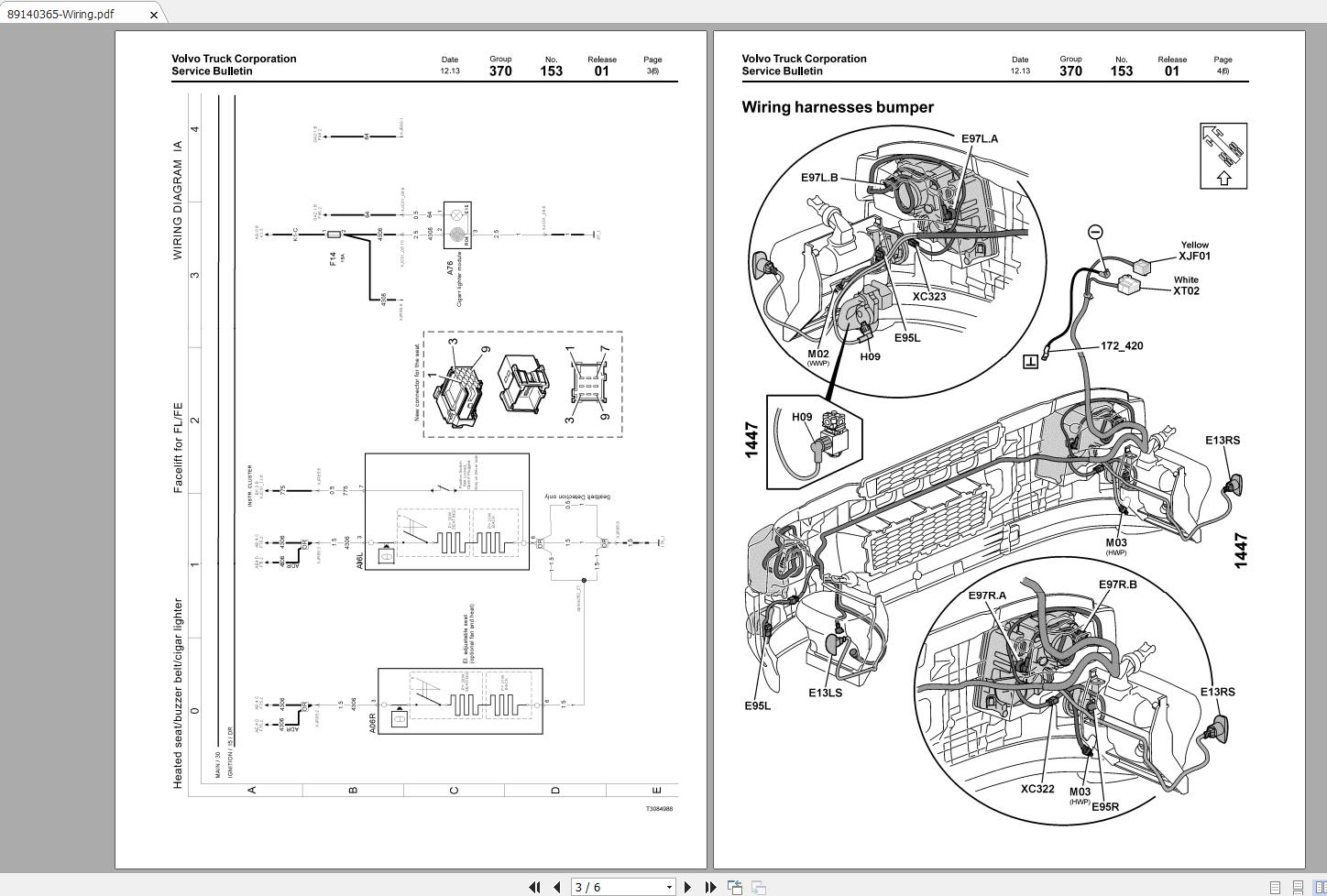 Volvo FE Trucks Service Manual Buses Wiring Diagrams 2