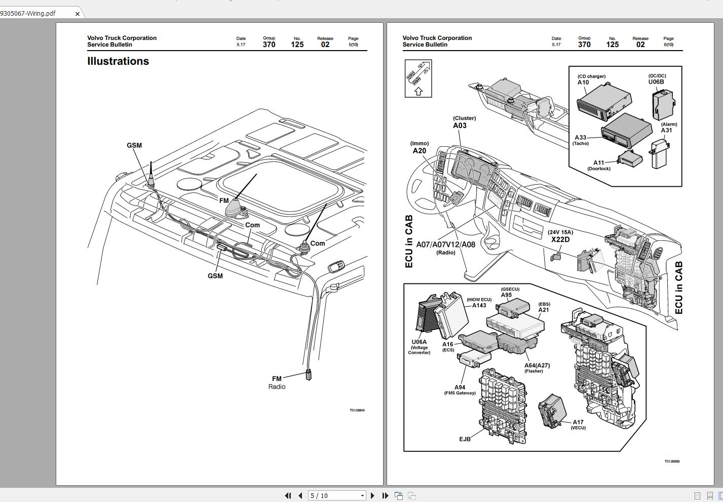 Volvo FE Trucks Service Manual Buses Wiring Diagrams 4