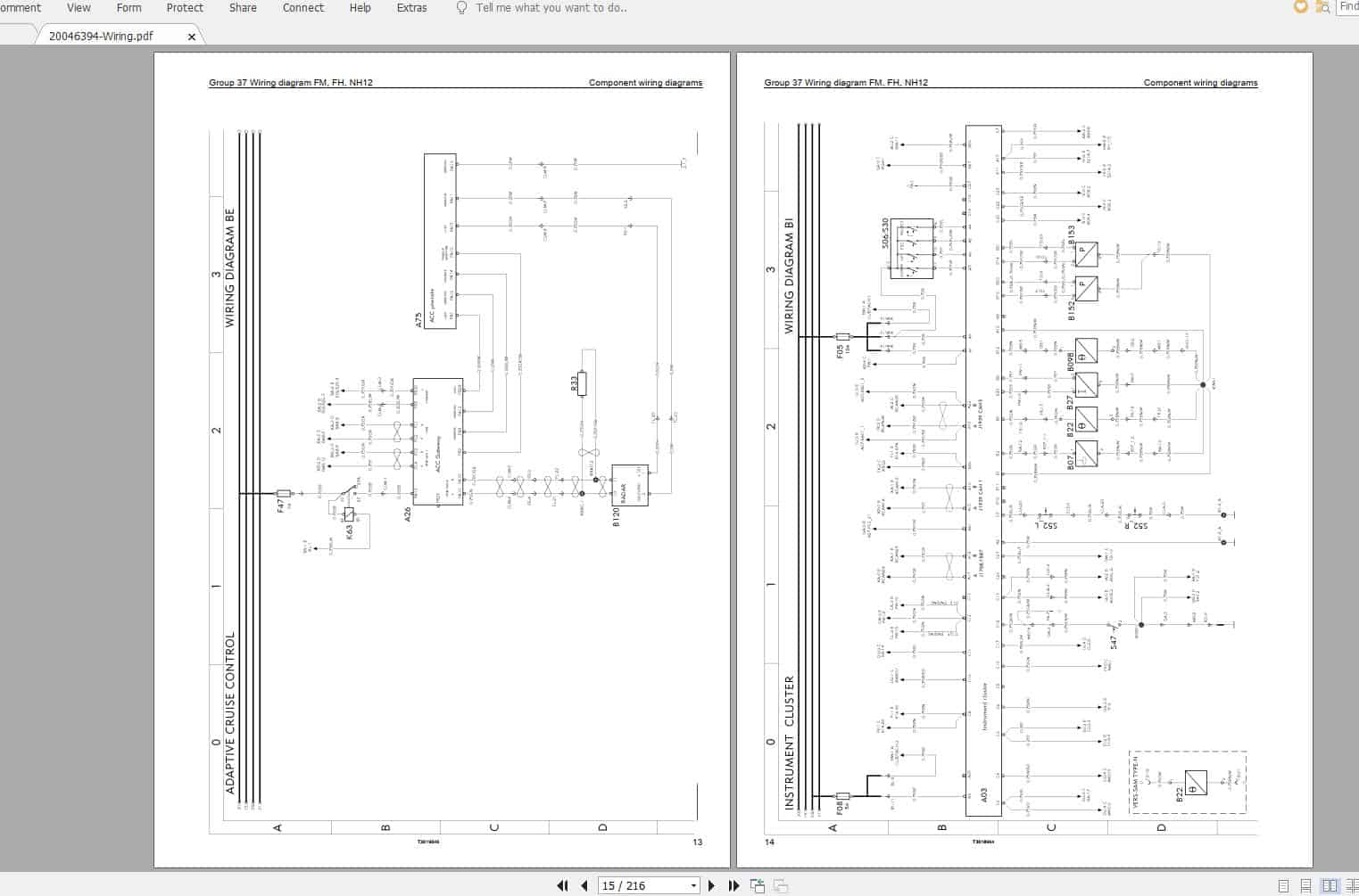 Volvo FH12 Trucks Service Manual Buses Wiring Diagrams 2