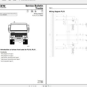 Volvo FL12 Trucks Service Manual Buses Wiring Diagrams 1