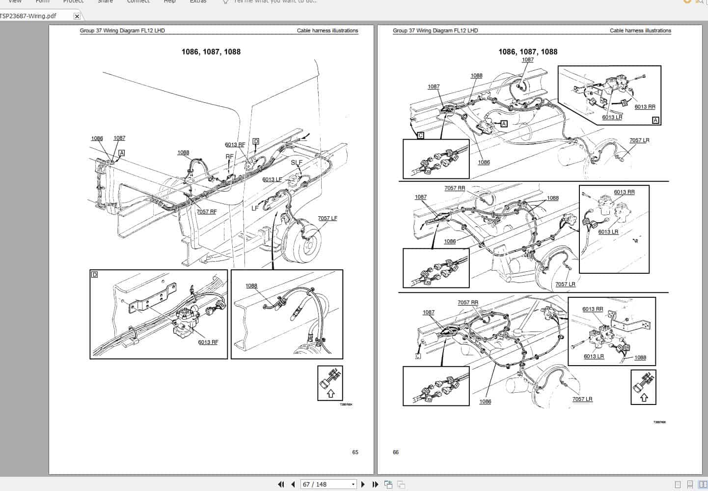 Volvo FL12 Trucks Service Manual Buses Wiring Diagrams 4