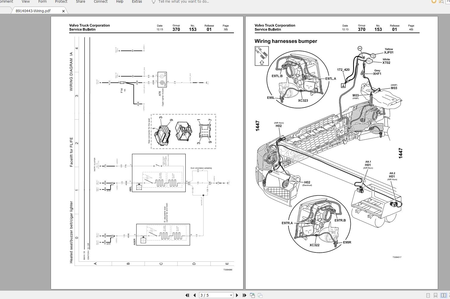 Volvo FL Trucks Service Manual Buses Wiring Diagrams 2