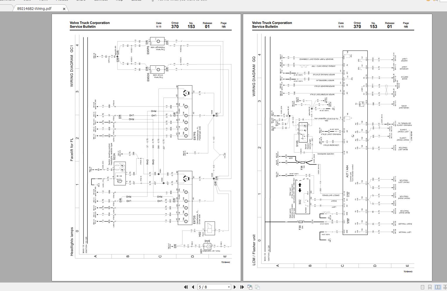 Volvo FL Trucks Service Manual Buses Wiring Diagrams 4 1