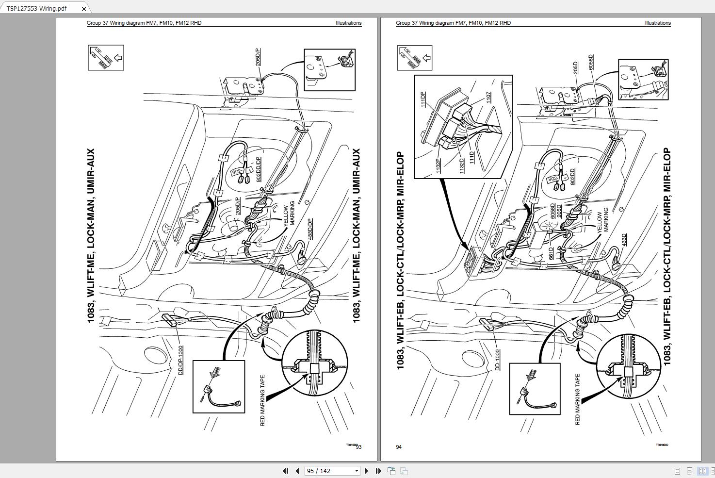 Volvo FM10 Trucks Service Manual Buses Wiring Diagrams 4