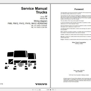 Volvo FM9 Trucks Service Manual Buses Wiring Diagrams 1