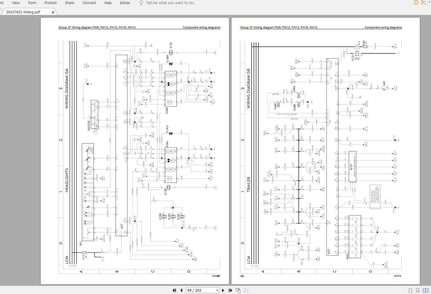 Volvo FM9 Trucks Service Manual Buses Wiring Diagrams 3