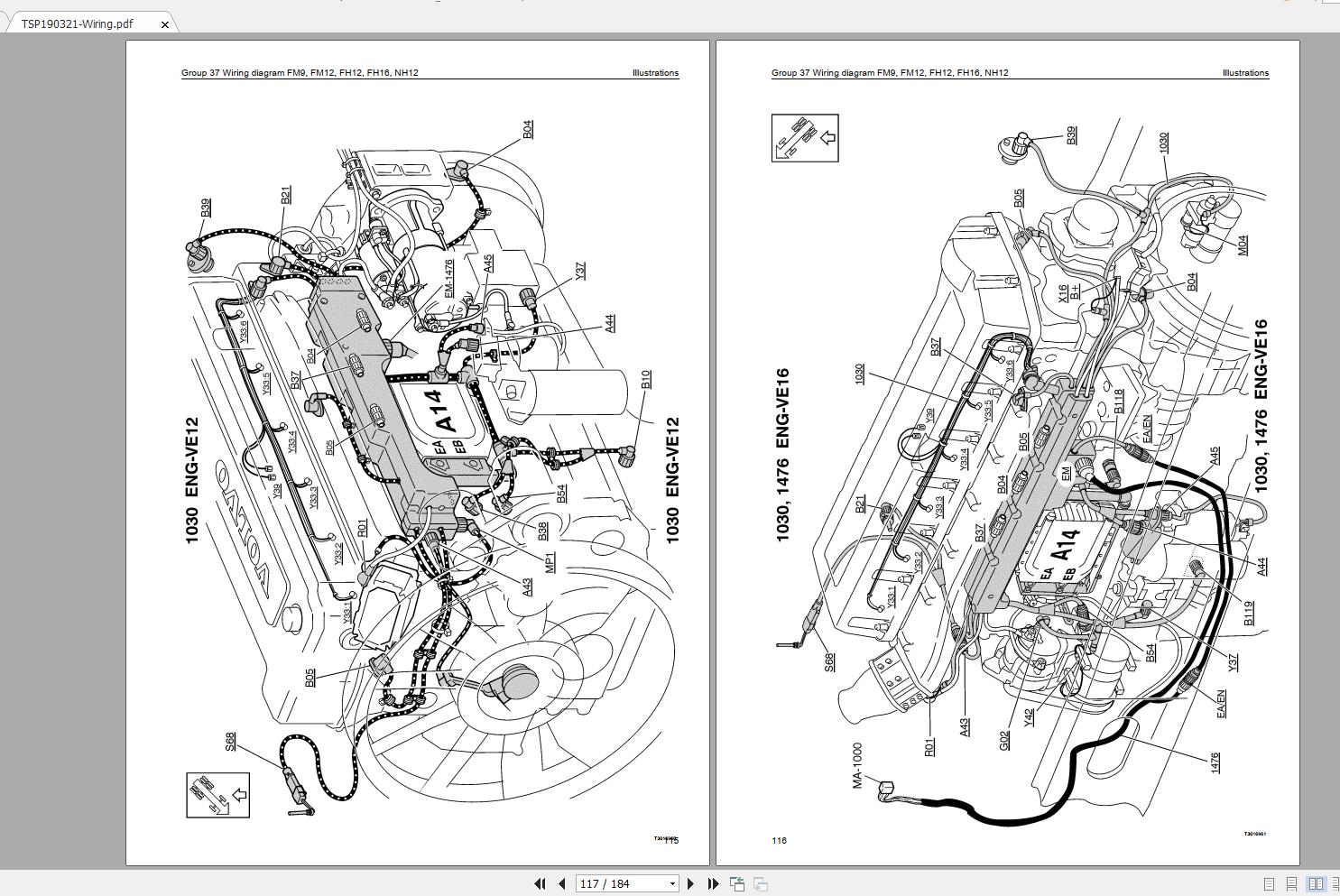 Volvo NH12 Trucks Service Manual Buses Wiring Diagrams 5