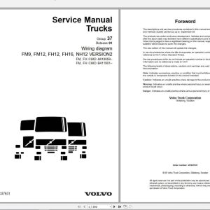Volvo Trucks Service Manual Buses Wiring Diagrams 1