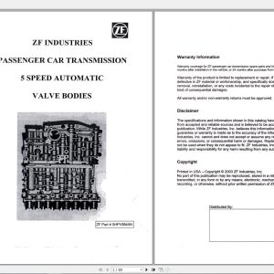 ZF Industries Passenger Car Transmission 5 Speed Auto Valve Bodies 1