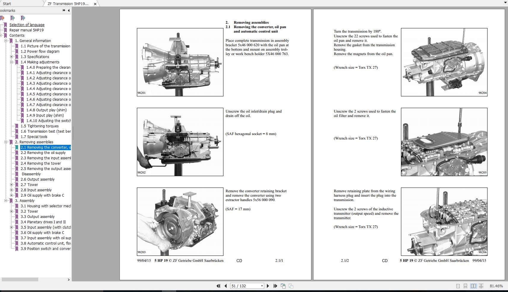 ZF Transmission 5HP19E Repair Manual 3