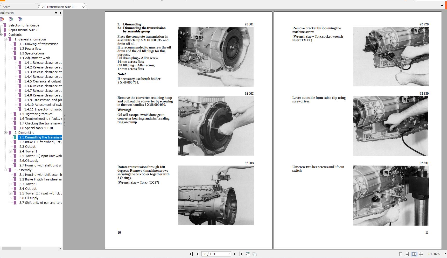 ZF Transmission 5HP30E Repair Manual 3