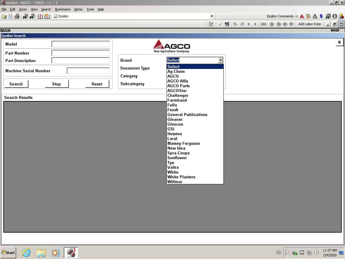 03 Select ManufacturerAGCO AG Agricultural ALL Database NA Updated 012020