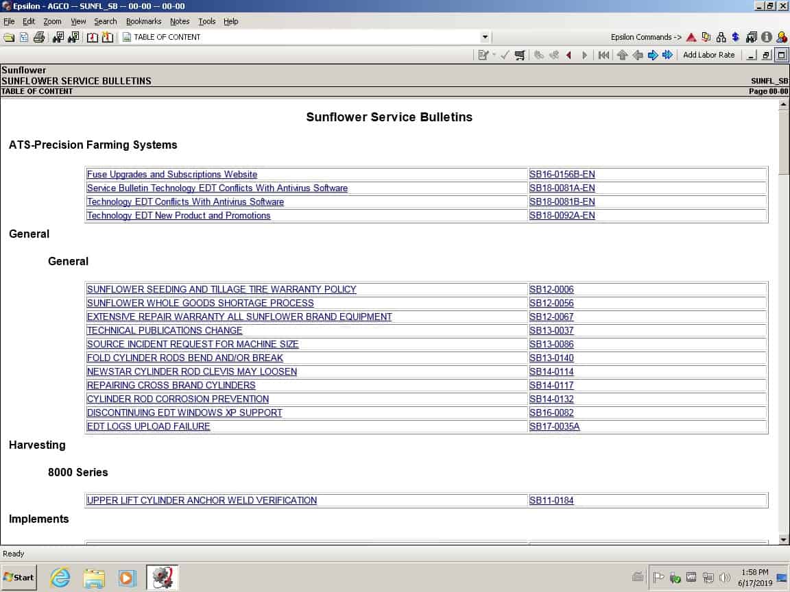 10 Service BulletinsAGCO AG Agricultural ALL Database NA Updated 012020