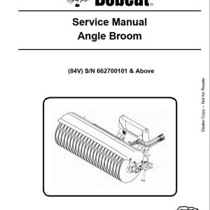 Bobcat Angle Broom 84V Service Manual6901448 1