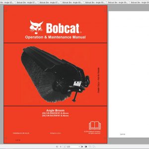 Bobcat Angle Broom Operation Maintenance Manuals 1