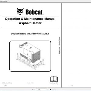 Bobcat Asphalt Heater Processor Operation Maintenance Manuals 1