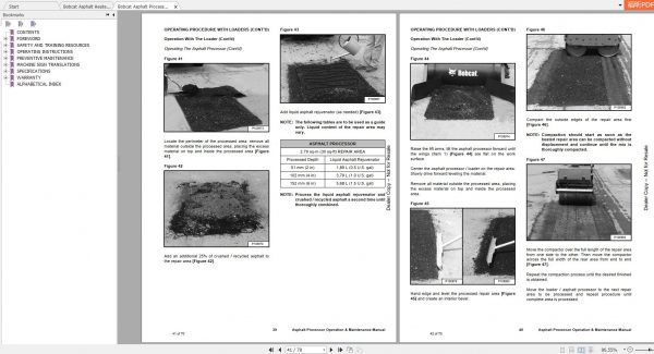 Bobcat Asphalt Heater Processor Operation Maintenance Manuals 3