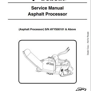 Bobcat Asphalt Processor Service Manual6990462 1