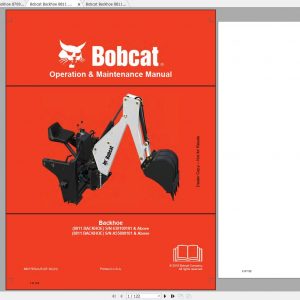 Bobcat Backhoe 8709 8811 Operation Maintenance Manuals 1