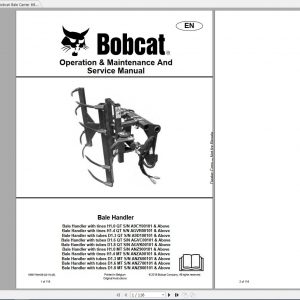 Bobcat Bale Carrier Bale Handler Operation Maintenance Manuals 1