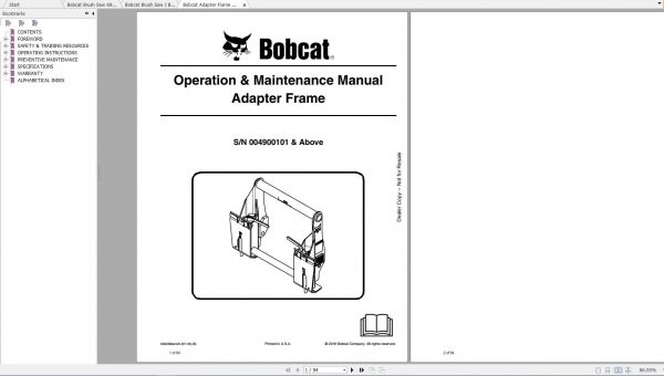 Bobcat Brush Saw Operation Maintenance Manuals 3