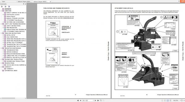 Bobcat Chipper Operation Maintenance Manuals 3