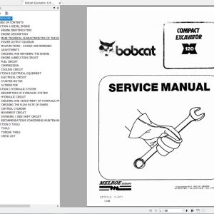 Bobcat Compact Excavator 120 Service Manual6570516 1