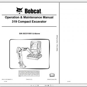Bobcat Compact Excavator 319 Operation Maintenance Manual6904116 1