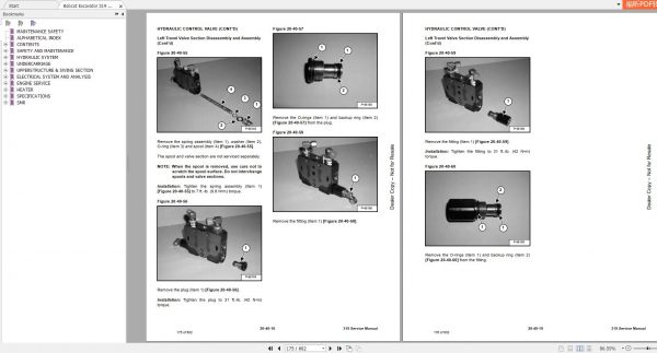 Bobcat Compact Excavator 319 Service Manual6904188 4