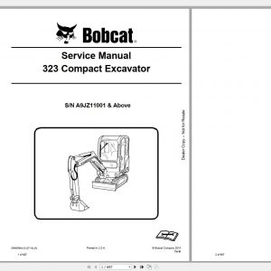 Bobcat Compact Excavator 323 Service Manual6986958 1