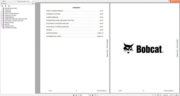 Bobcat Compact Excavator 323 Service Manual6986958 2