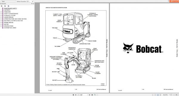 Bobcat Compact Excavator 323 Service Manual6986958 3