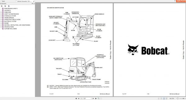 Bobcat Compact Excavator 324 Service Manual6989593 3