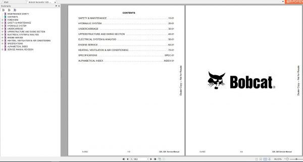 Bobcat Compact Excavator 325 328 Service Manual6986940 2