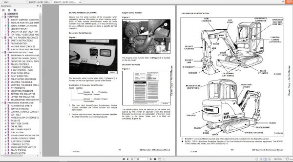 Bobcat Compact Excavator 329 Operation Maintenance Manuals 3