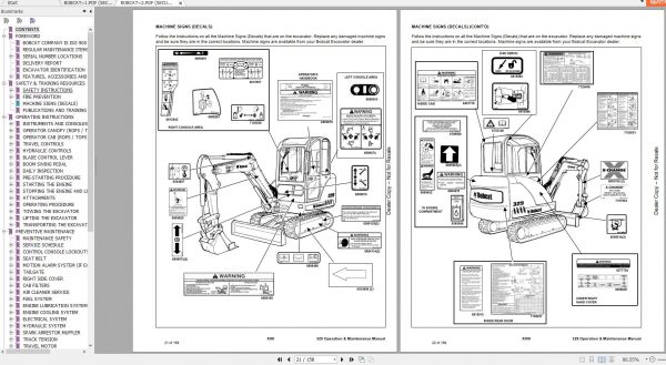 Bobcat Compact Excavator 329 Operation Maintenance Manuals 4