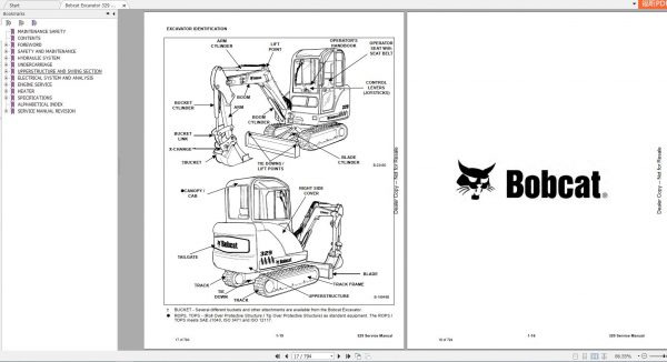 Bobcat Compact Excavator 329 Service Manual6904771 3