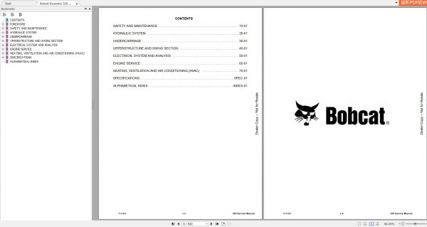 Bobcat Compact Excavator 329 Service Manual6986946 2