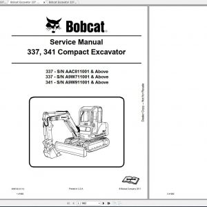 Bobcat Compact Excavator 337 341 Service Manuals 1