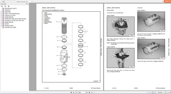 Bobcat Compact Excavator E14 Service Manual6989421 3