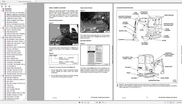 Bobcat Compact Excavator E16 Operation Maintenance Manual6989423 3