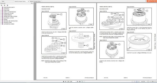 Bobcat Compact Excavator E17 E17z Service Manuals 4