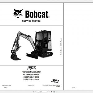 Bobcat Compact Excavator E19 Service Manual7255013 1