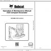Bobcat Compact Excavator E20 Operation Maintenance Manuals 2