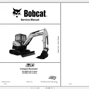 Bobcat Compact Excavator E20 Service Manual7255008 1