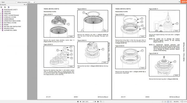 Bobcat Compact Excavator E20 Service Manual7255008 4