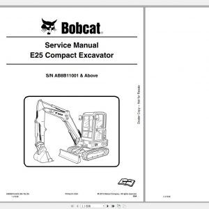 Bobcat Compact Excavator E25 Service Manual6989691 1