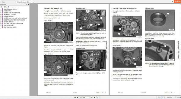 Bobcat Compact Excavator E25 Service Manual6989691 4