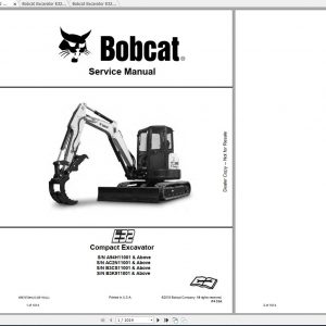 Bobcat Compact Excavator E27 E27z Service Manuals 2 1
