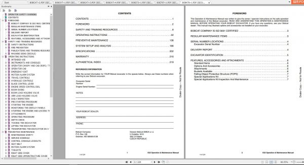 Bobcat Compact Excavator E32 Operation Maintenance Manuals 3